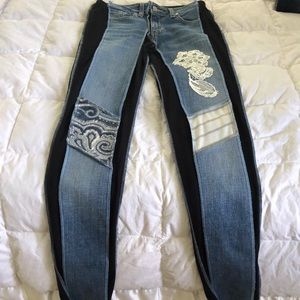 Custom vintage Levi’s and black legging jeans